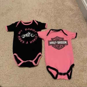 Harley Davidson - 2pc Onesie Set 9-12 MO